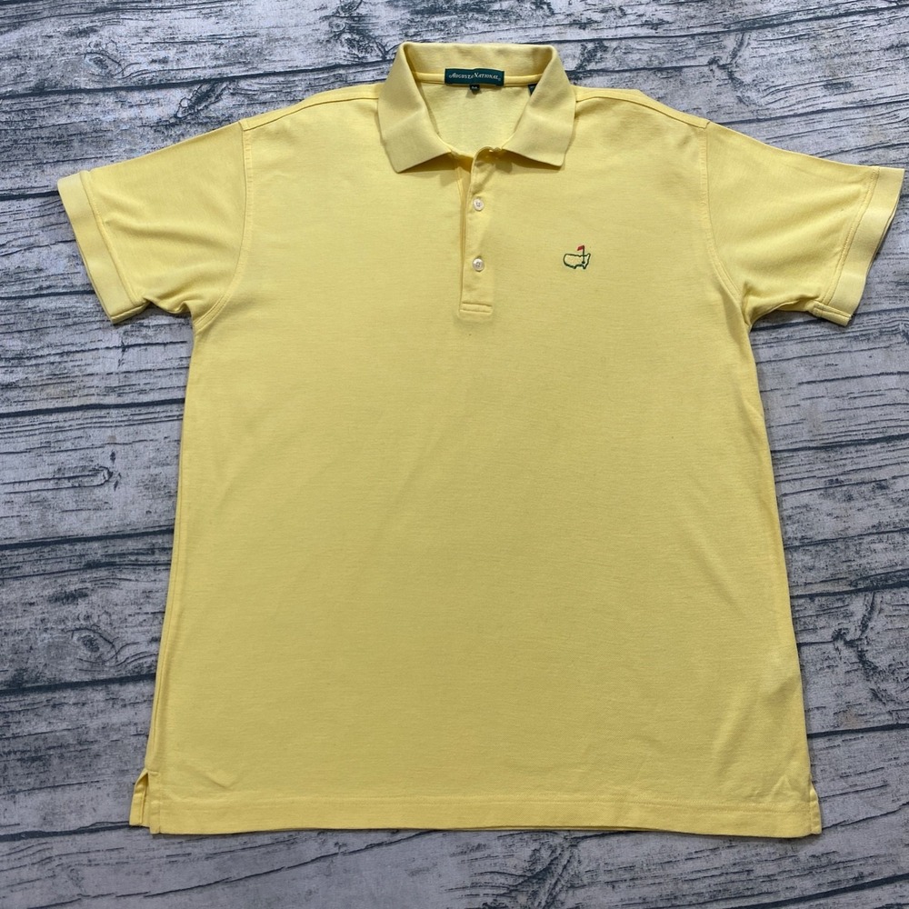 Augusta National M Vtg 90s Masters Collection Polo Shirt Golf Tournament Pima